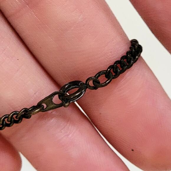 Bronze Tone Nail Cross Pendant Necklace Rustic Christian Faith Religious Jewelry - Picture 5 of 10